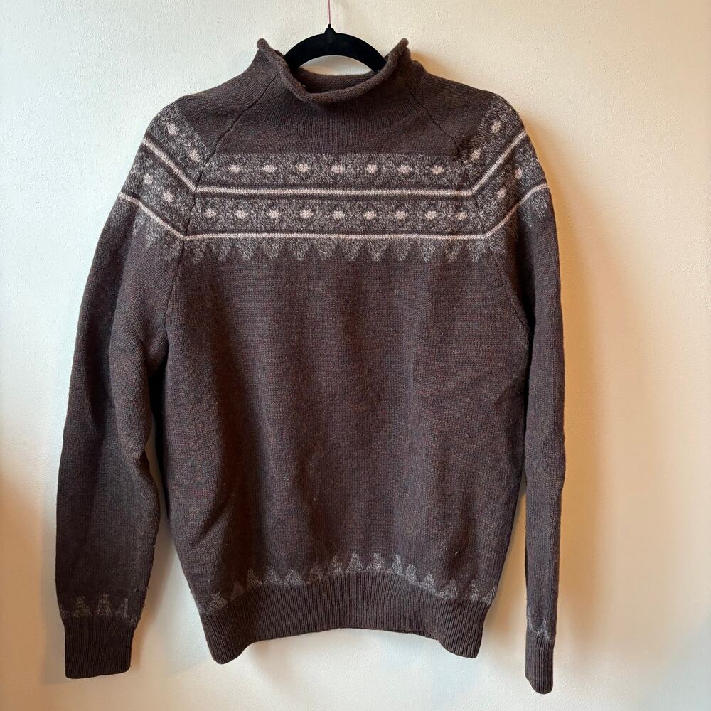 Vintage Black Brown 1826 Wool Blend Men’s Sweater Size Large